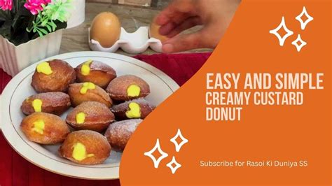 Creamy Custard Donut By Rasoi Ki Duniya Ss Custard Donut Donut