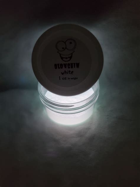 Unique custom made polyester glitters and our signature glow powder and more. GlowCain™ white 1oz ‣ Mr. Fancy Pants