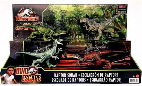 Jurassic World Camp Cretaceous Raptor Squad Exclusive 6 Action Figure 4 Pack Blue Charlie