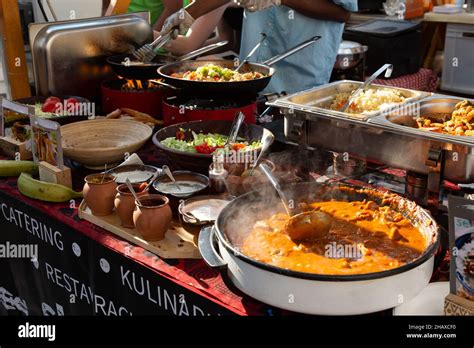 Cheff Cooking Fusion International Cusine On Street Stall On