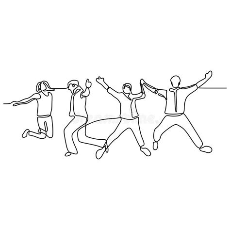 Group People Line Art Stock Illustrations 23324 Group People Line