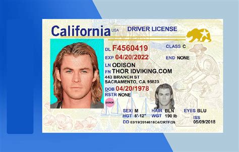 California Drivers License Psd Template V3 Download Photoshop File