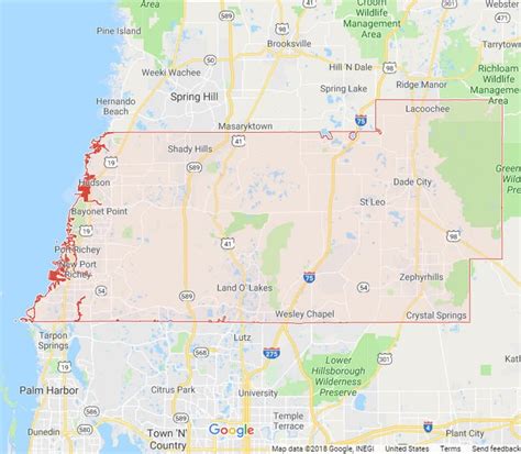 Map Of Pasco County Florida Maping Resources