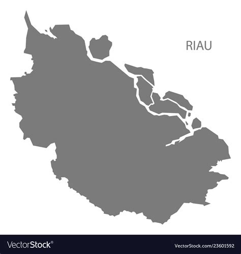 Riau Indonesia Map Grey Royalty Free Vector Image