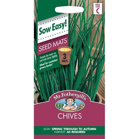 Mr Fothergills Chives Seed Mat Bunnings Warehouse