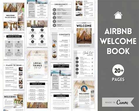 Airbnb Welcome Book Template House Host Manual Guidebook Template Vacation Rental Template Real