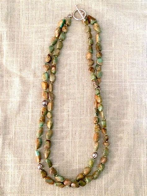 Handcrafted Turquoise Multi Strand Necklace