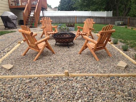 Peagravelpatiowithfirepit Pea Gravel Fire Pit With Landscape