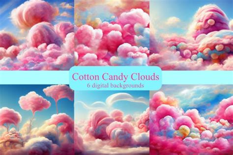 Cotton Candy Clouds Rainbow Colors Graphic By Magiclily · Creative