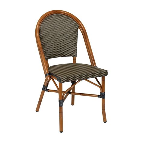 Modern dining chairs can be made of wood, metal, plastic, or upholstery and come in a large variety of colors ranging from neutral palettes to more bold colors to add an accent to the dining room. Bistro Outdoor Restaurant Dining Chair with Aluminum Frame and Sling Seat - 8 lbs. - Furniture ...