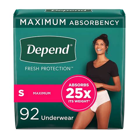 Depend Fit Flex Small Maximum Absorbency Underwear For Women 92 Ct