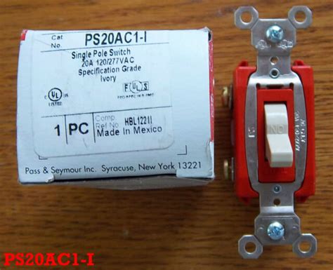 Pass And Seymour Switch 20a Ps20ac1 I Legrand Ivory For Sale Online Ebay