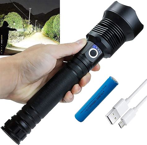 Rechargeable Led Flashlight 90000 High Lumens Tactical Flashlights