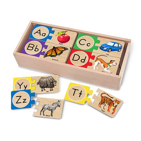 Melissa And Doug Wooden Self Correcting Alphabet Wooden Puzzle Ages 4