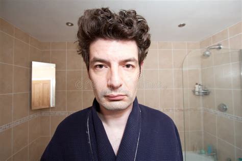 A Tired Man Looking In The Mirror Stock Photo Image Of Morning Tired