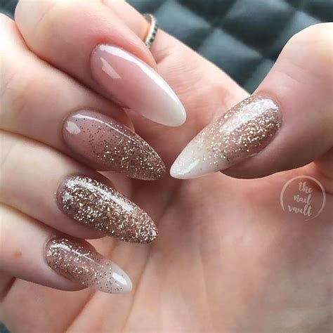 Rose Gold 💅 Ombre And Glitter Encapsulated Acrylic By Serena The Nail