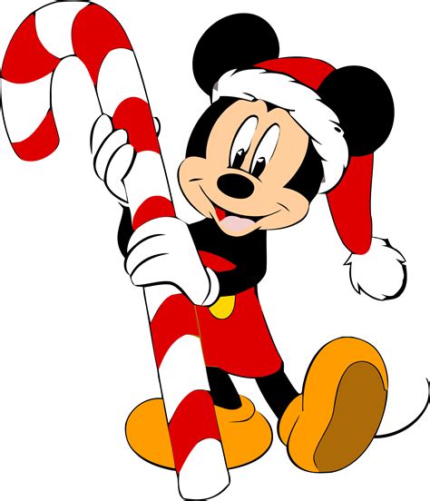 Christmas Santa Mickey Mouse Clipart Png - Cartoon Mickey Mouse