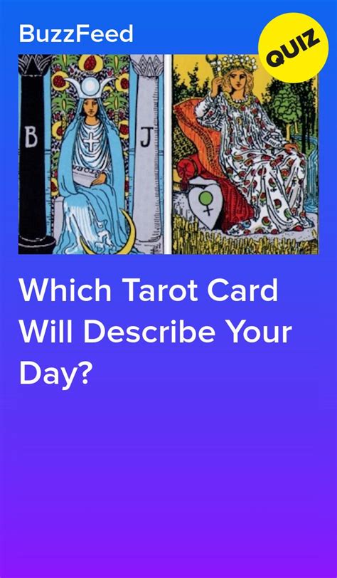 Take this fun quiz and find out. Which Tarot Card Will Describe Your Day? | Tarot, Reading tarot cards, Reading quizzes