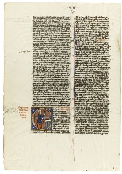 56 Bible In Latin Illuminated Manuscript On Vellum Paris Mid