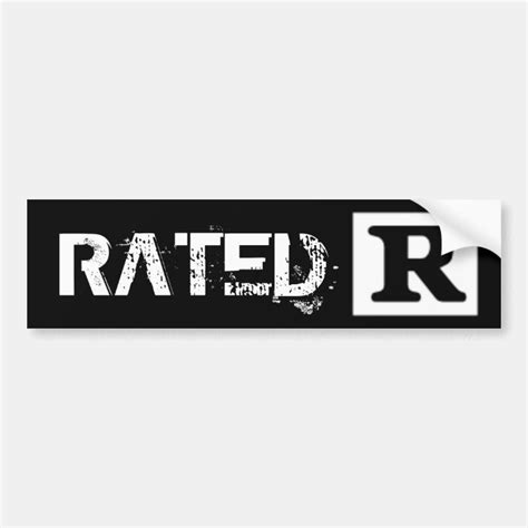Rated R Rating System Bumper Sticker