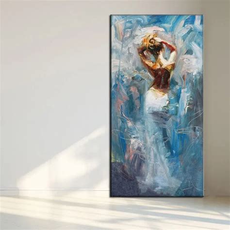 Acrylic Painting Woman Nude Torso Portrait Naked Original Abstract Painting Acrylic Awaji