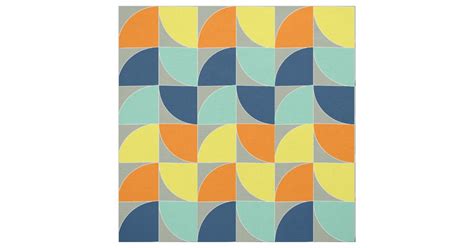 Modern Mid Century Geometric Pattern Fabric