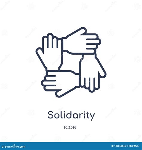 Linear Solidarity Icon From Charity Outline Collection Thin Line