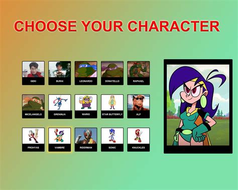 Character Selection Roster By C5000 Makesstuff On Deviantart