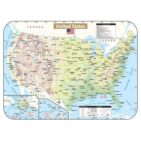 Universal Map Shaded Relief Map United States Wayfair