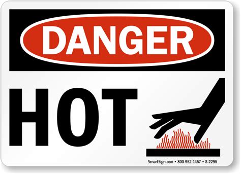 Hot Warning Signs Hot Surface Signs