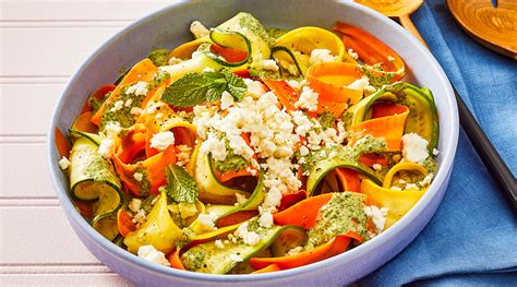 Vegetable Ribbon Salad With Feta Wisconsin Cheese