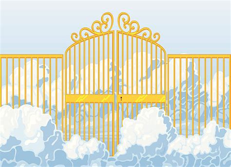 Golden Gates Of Heaven Cartoon Illustrations Royalty Free Vector