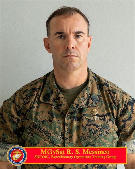 Master Gunnery Sergeant Randy S Messineo I Marine Expeditionary