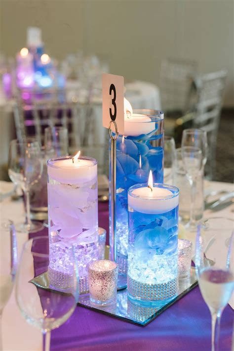 Wedding Centerpiece Floating Candle Centerpiece Blue Decor