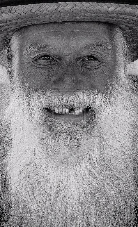 old man with long white beard black and white picture wall beard people of the world