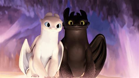 Toothless And Light Fury Desktop Wallpaper Imagesee
