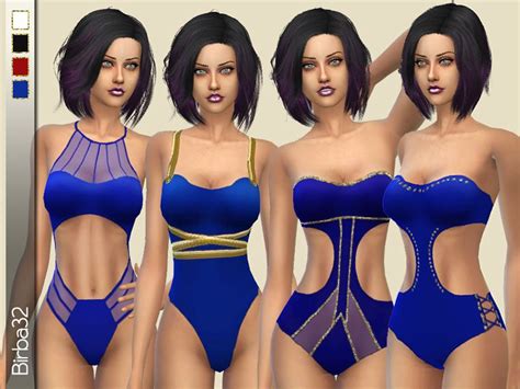 birba32 s elegance swimsuit set in white the sims sims cc sims 4 custom content maxis match