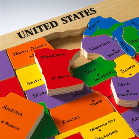Us Map Puzzle And State Capitals Learning States And Capitals