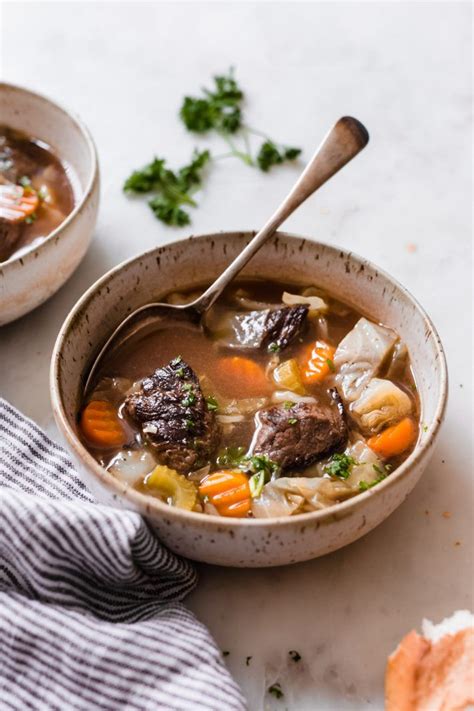 Hamburgers are an american favorite year round, but there is nothing quite like grilled hamburgers. Warm & Hearty Cabbage Beef Soup | Recipe | Beef soup recipes, Diabetic recipe with ground beef ...