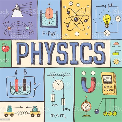 Physics Concept Poster Stock Illustration - Download Image Now - iStock