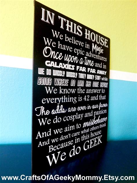 In This House We Do Geek Canvas Art By Craftsofageekymommy On Etsy