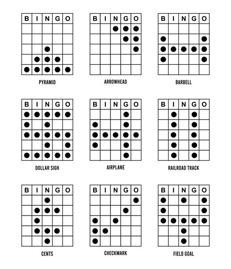 Printable Bingo Patterns Bingo Patterns Printable Bingo Games Bingo Printable