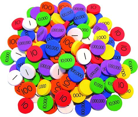 Place Value Disks 140 Disks 20 For Each Of 7 Values Singapore Math