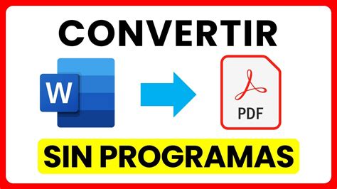 Como Convertir Word A Pdf Sin Programas Guía 2021 Youtube