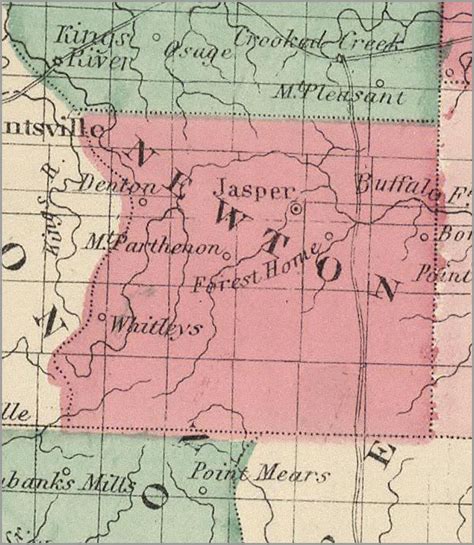 Newton County Arkansas Map Map Of Rose Bowl