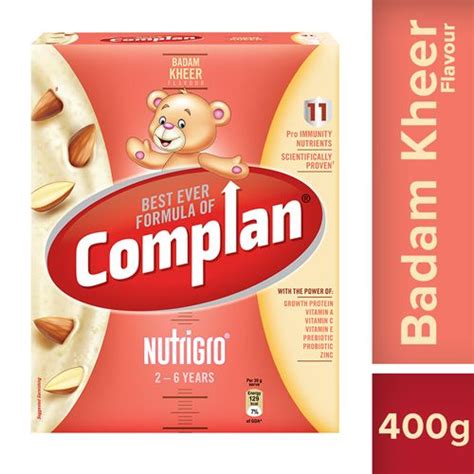 Buy Complan Milk Drink Nutrigro Badam Kheer Flavour 400 Gm Carton