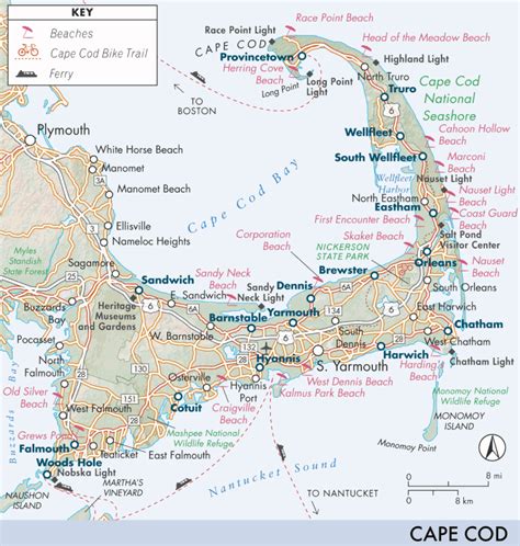 Maps Of Cape Cod Martha S Vineyard And Nantucket Artofit