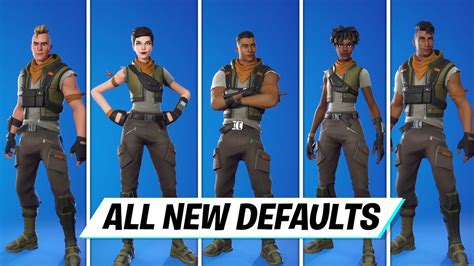 All New Default Skins In Fortnite Chapter Season Youtube