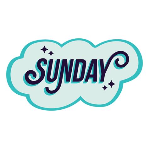 Sunday Badge Sticker Png And Svg Design For T Shirts