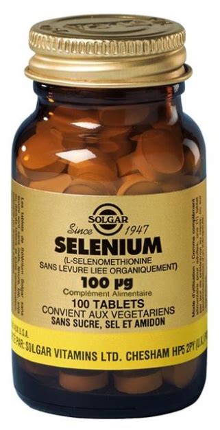 Solgar Selenium 100 Mcg 100 Comprimés